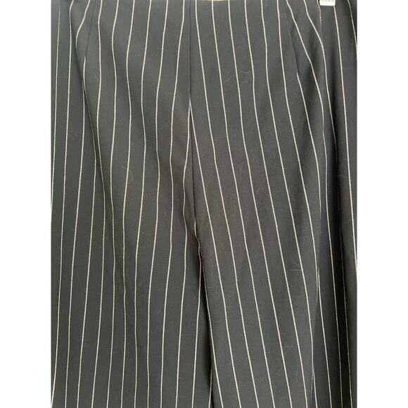 W’s Carlisle navy lined wool pinstriped trousers sz 10‎ chic - Picture 2 of 8